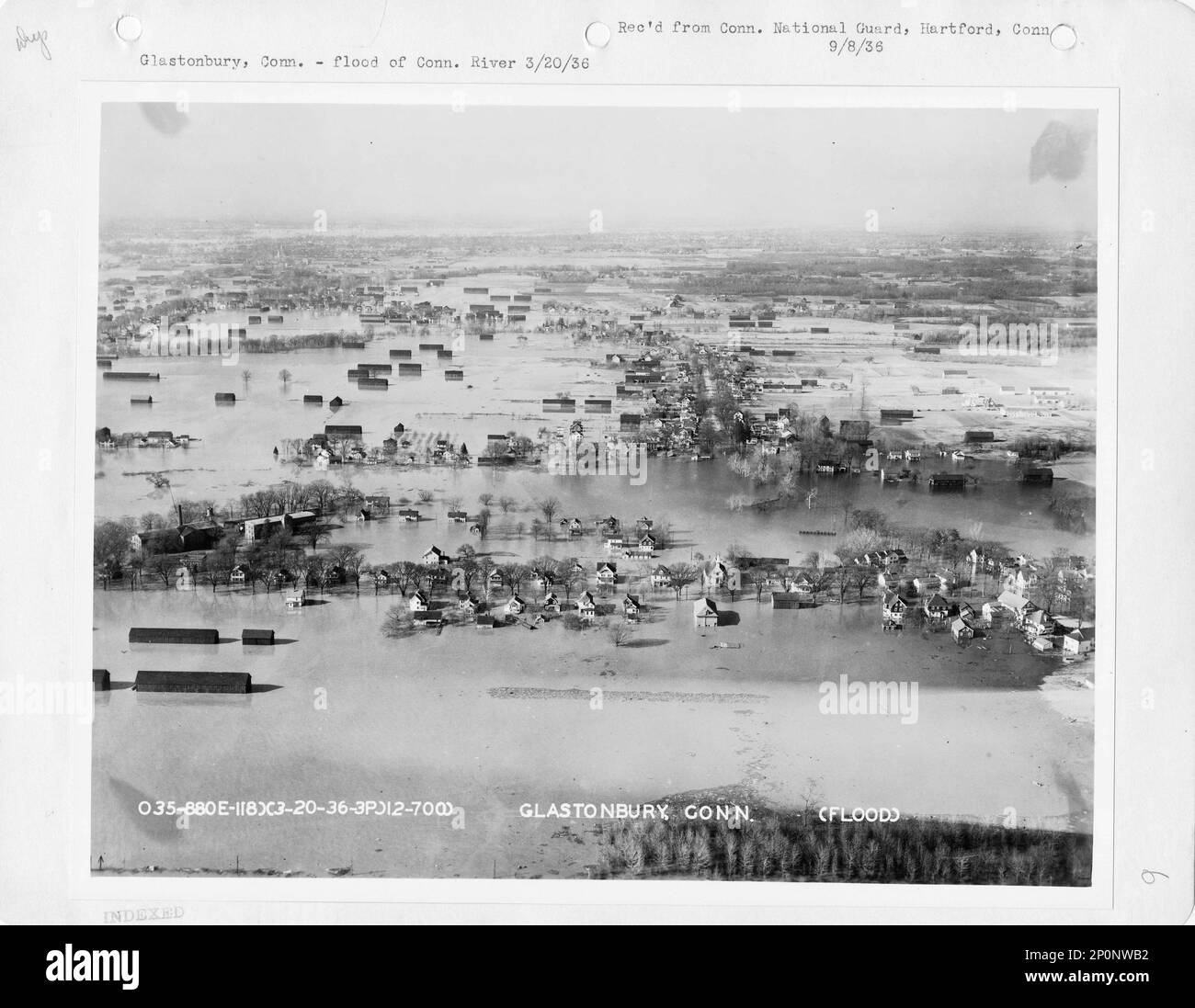 Connecticut Cromwell through Glastonbury, Aerial Photograph Stock