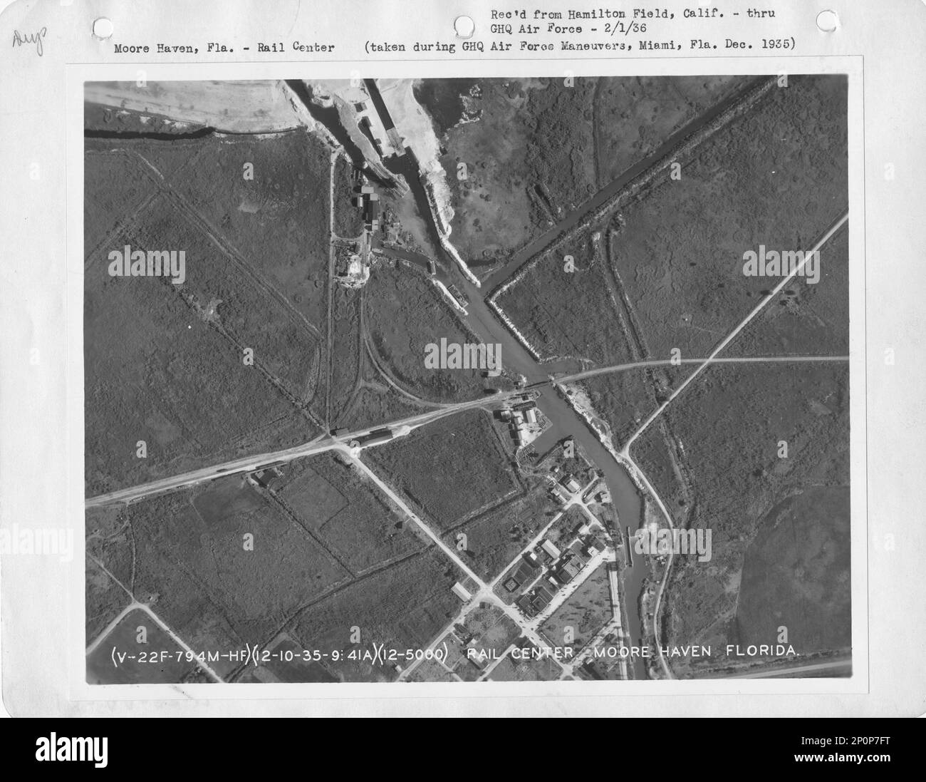Florida Moore Haven, Aerial Photograph Stock Photo Alamy