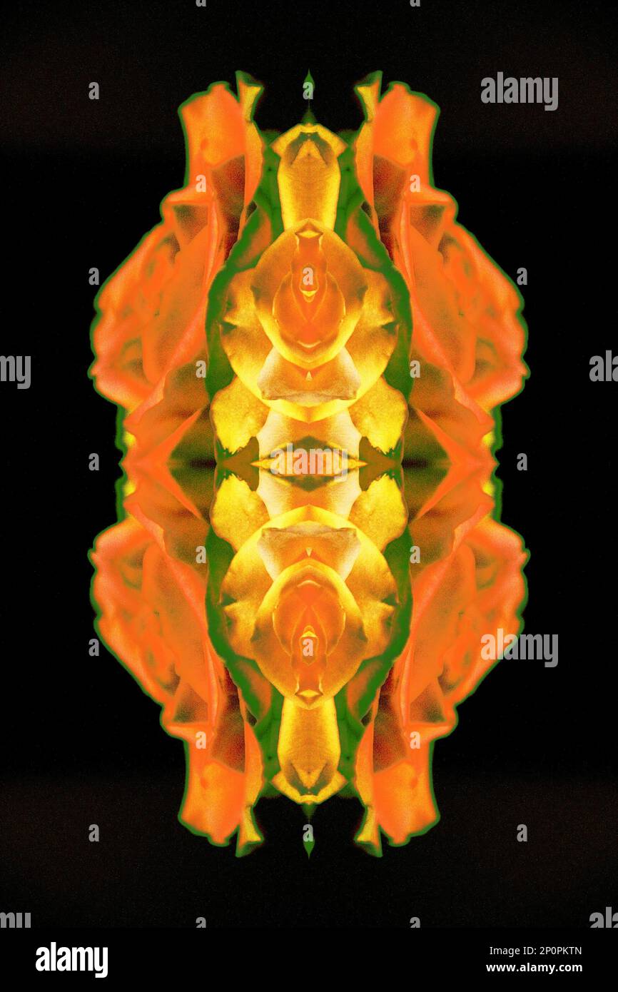 Neon lights art design in romantic Switzerland Interlaken Stock Photo