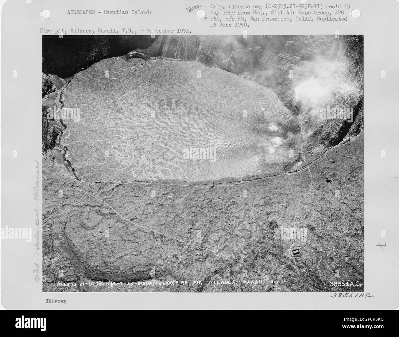 Hawaii - Kilauea Volcano, Aerial Photograph Stock Photo - Alamy