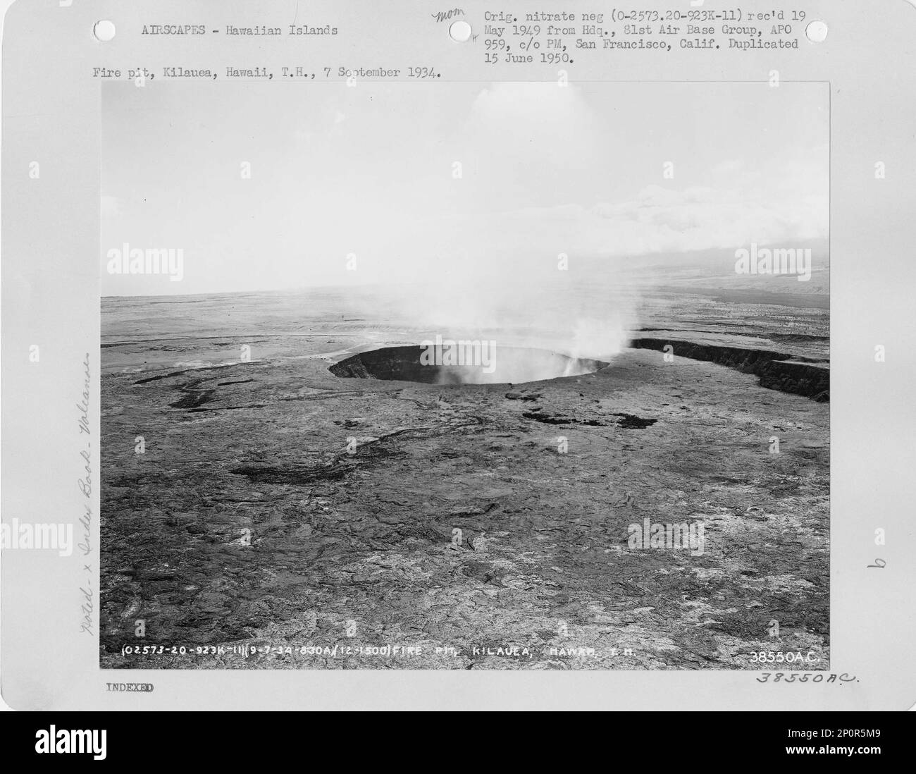Hawaii Kilauea Volcano, Aerial Photograph Stock Photo Alamy