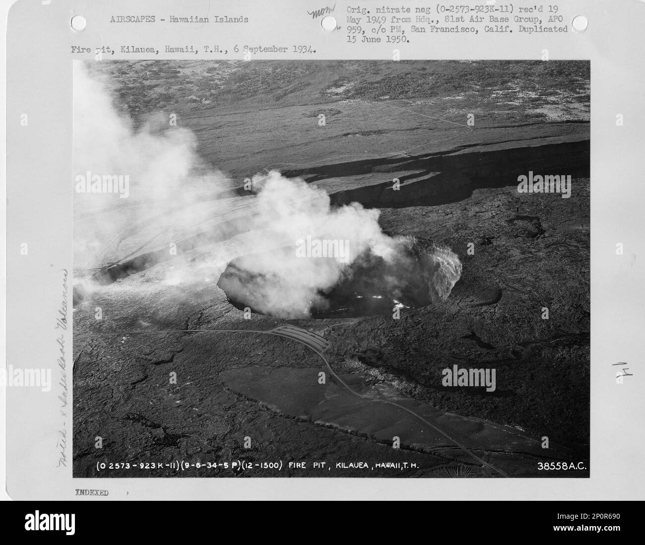 Hawaii - Kilauea Volcano, Aerial Photograph Stock Photo - Alamy