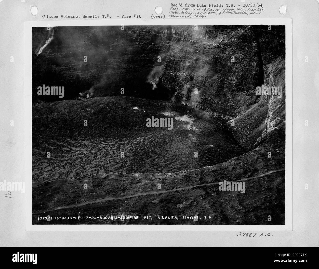 Hawaii Kilauea Volcano, Aerial Photograph Stock Photo Alamy