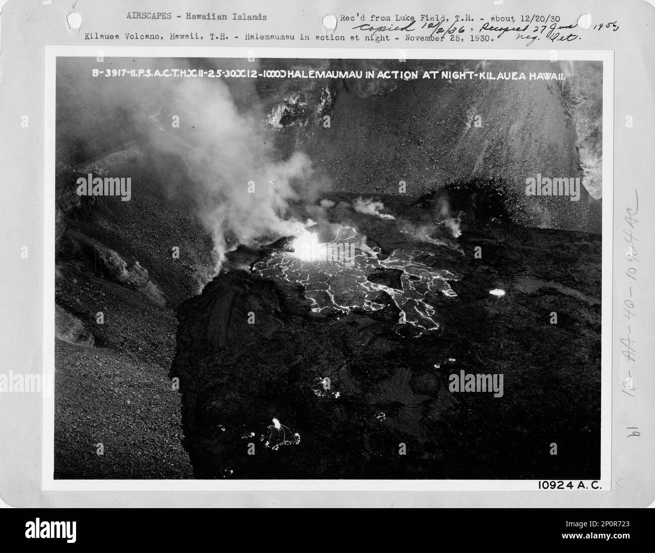 Hawaii - Kilauea Volcano, Aerial Photograph Stock Photo - Alamy