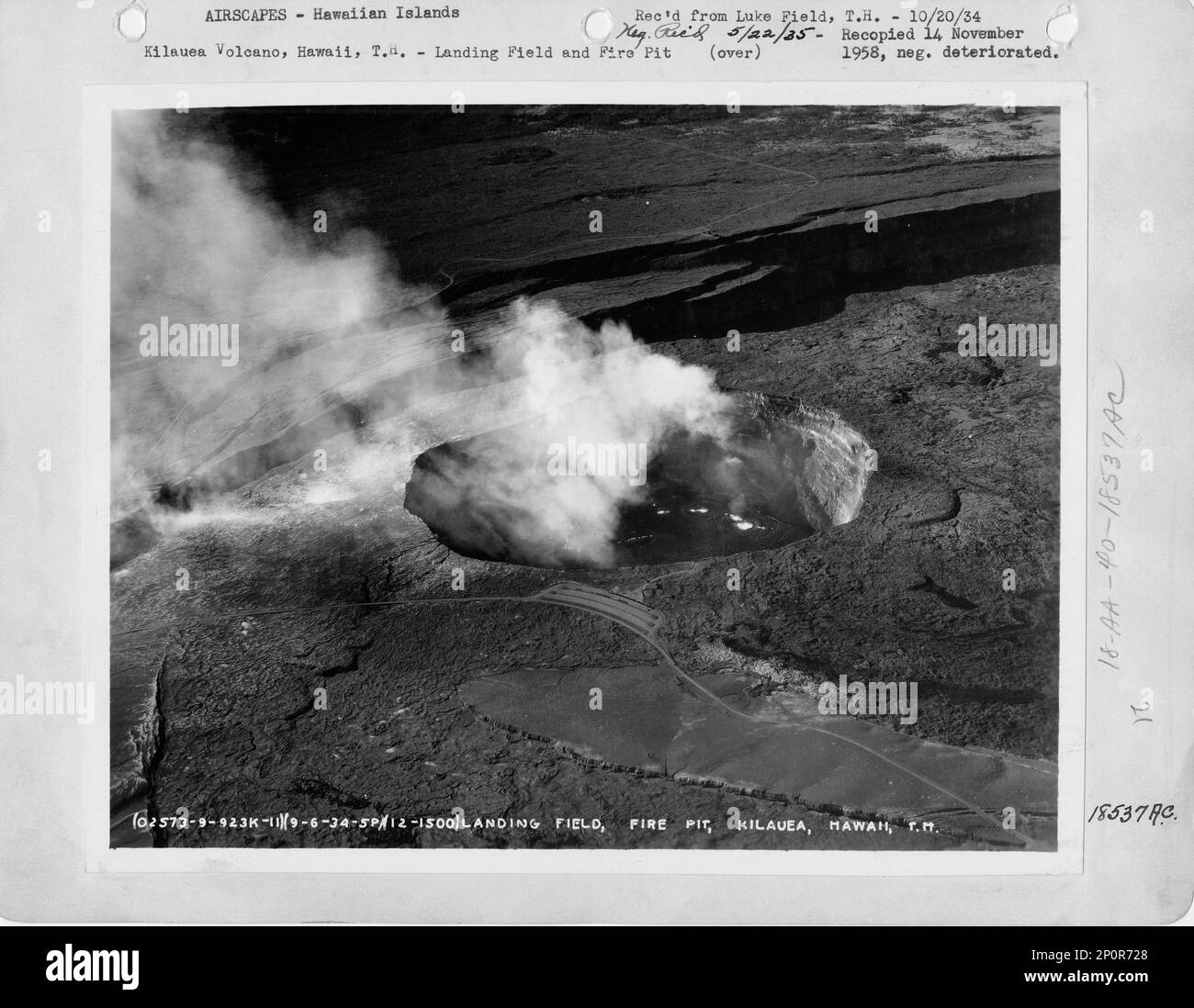 Hawaii Kilauea Volcano, Aerial Photograph Stock Photo Alamy