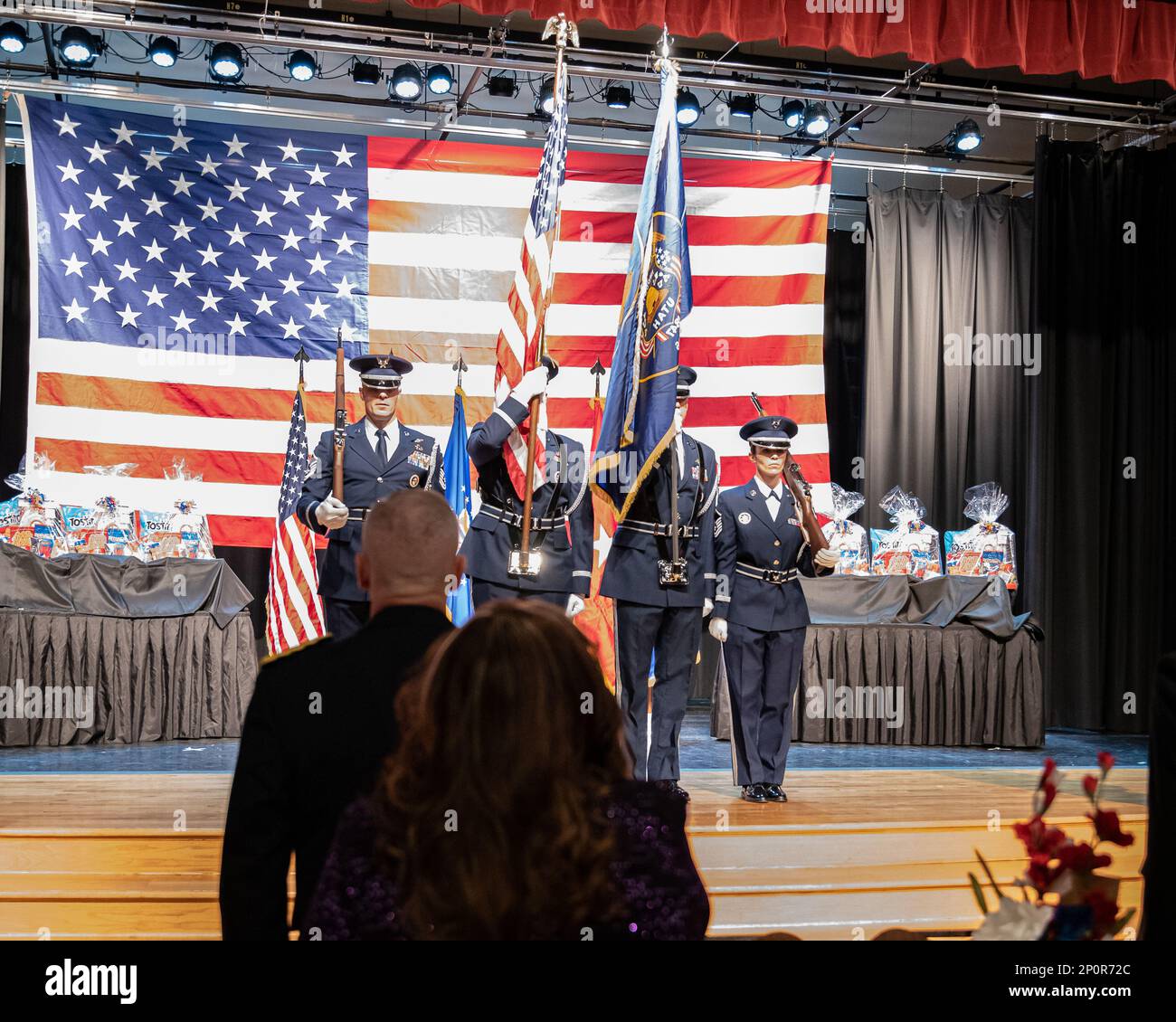 The Utah Air National Guard honor their outstanding nominees during the Airmen of the Year banquet at the Utah Cultural Celebration Center on Jan. 7th, 2023. The Airmen of the Year award program is designed to recognize Airmen who display superior leadership, job performance and personal achievement.  (Air National Guard photo by: Tech. Sgt. Nicholas Perez) Stock Photo