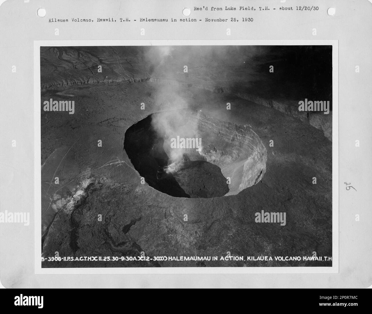 Hawaii Kilauea Volcano, Aerial Photograph Stock Photo Alamy