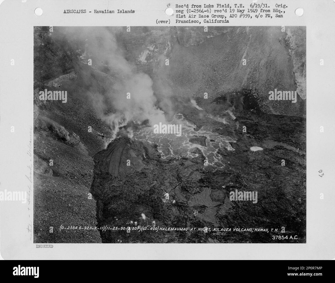 Hawaii Kilauea Volcano, Aerial Photograph Stock Photo Alamy