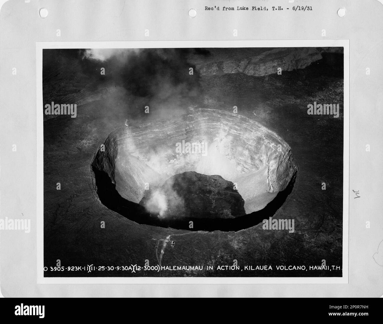 Hawaii Kilauea Volcano, Aerial Photograph Stock Photo Alamy