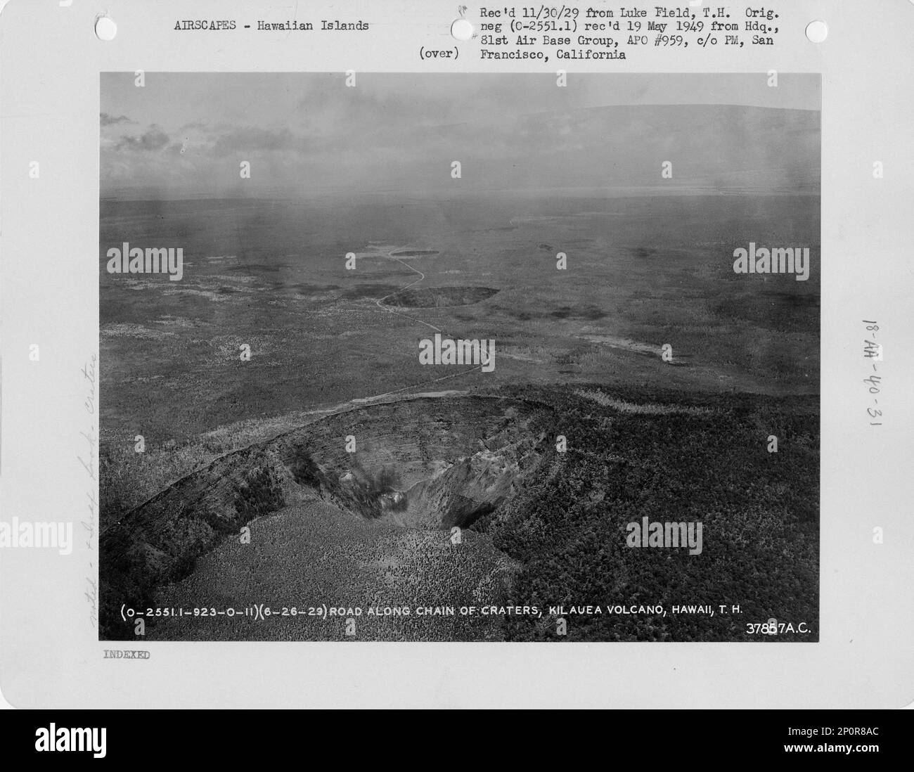 Hawaii Kilauea Volcano, Aerial Photograph Stock Photo Alamy