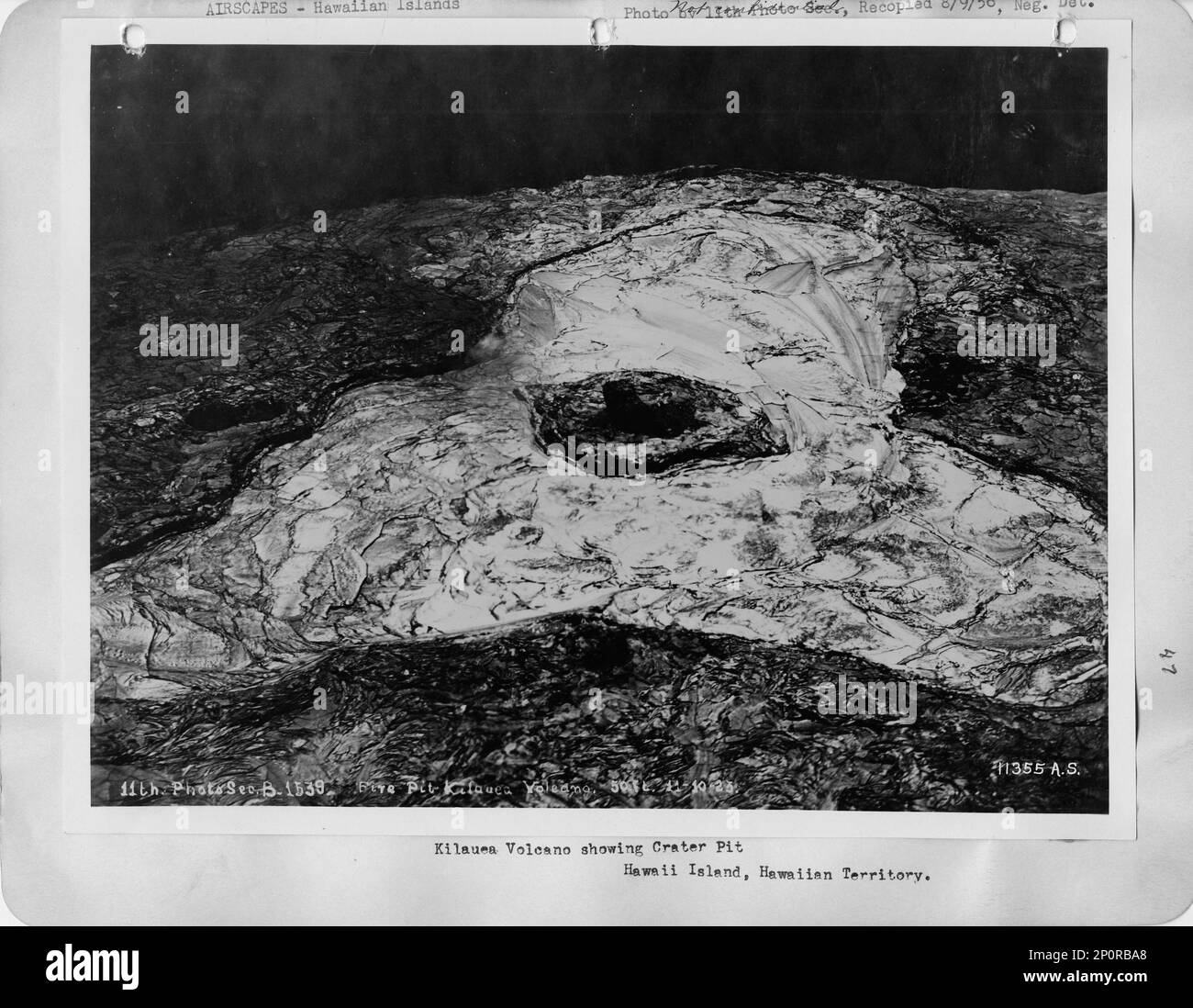 Hawaii Kilauea Volcano, Aerial Photograph Stock Photo Alamy