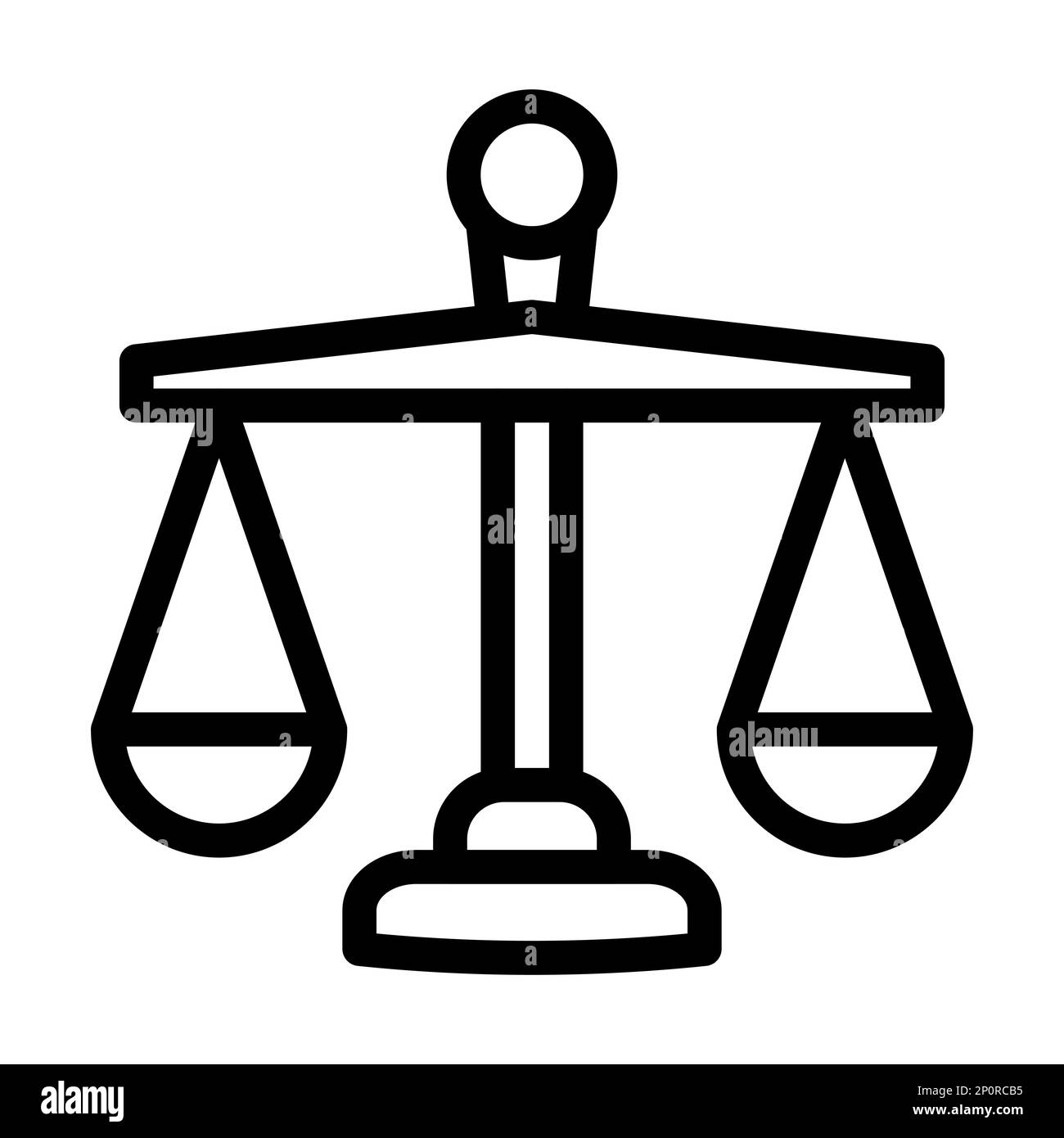 Balance Vector Thick Line Icon Stock Photo - Alamy