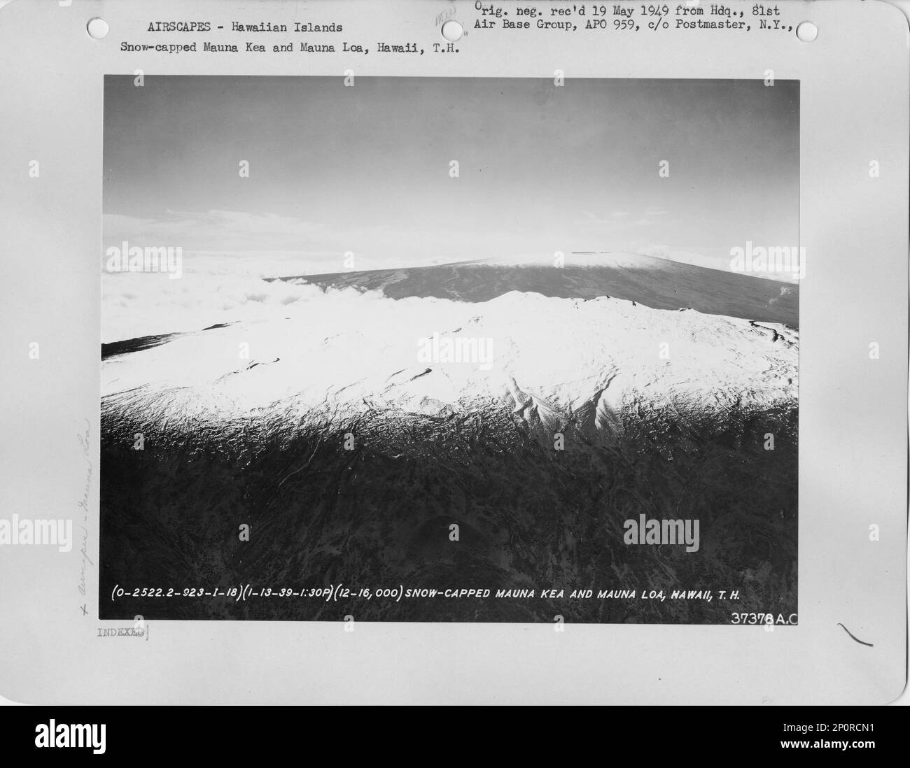Hawaii Mauna Kea and Mauna Loa, Aerial Photograph Stock Photo Alamy