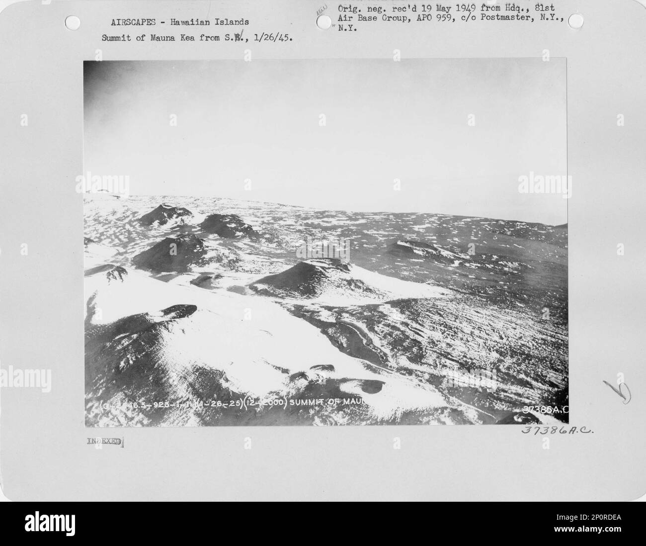 Hawaii Mauna Kea and Mauna Loa, Aerial Photograph Stock Photo Alamy