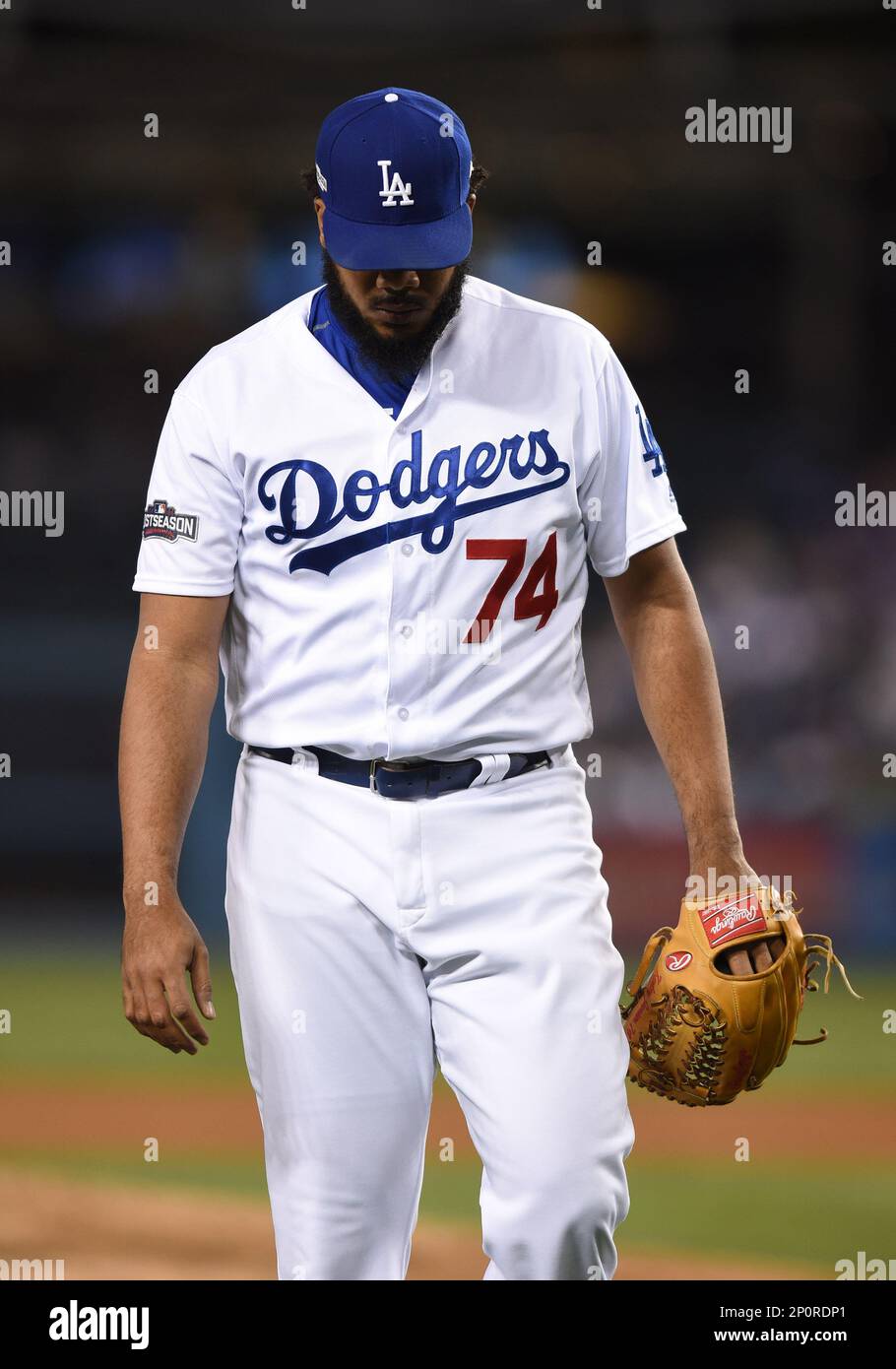 LOS ANGELES, CA - OCTOBER 18: Los Angeles Dodgers Pitcher Kenley