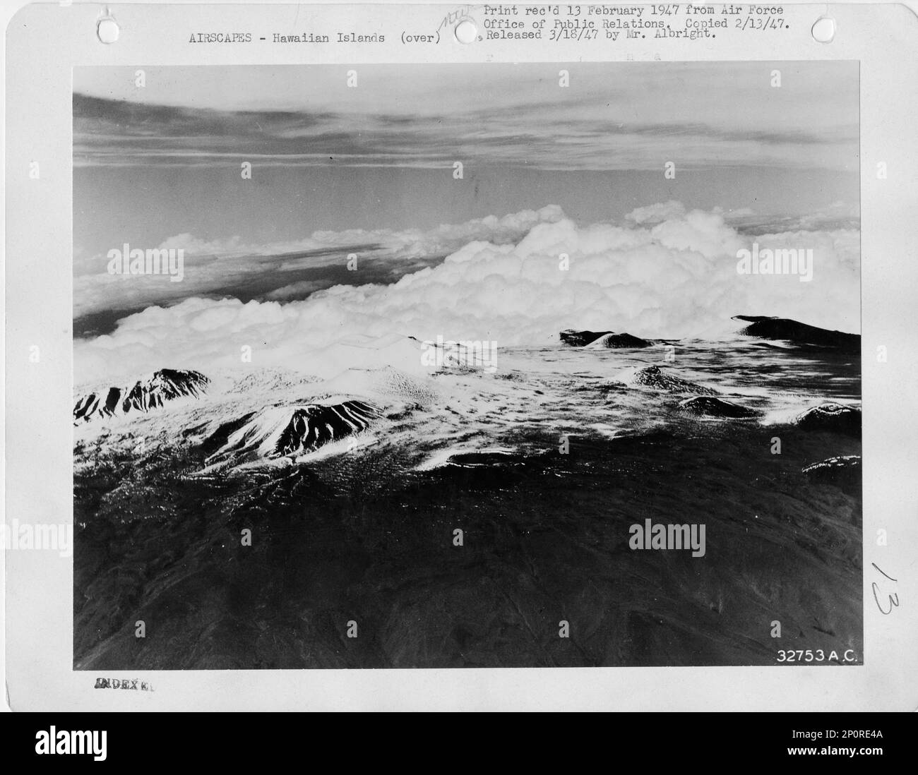 Hawaii Mauna Kea and Mauna Loa, Aerial Photograph Stock Photo Alamy