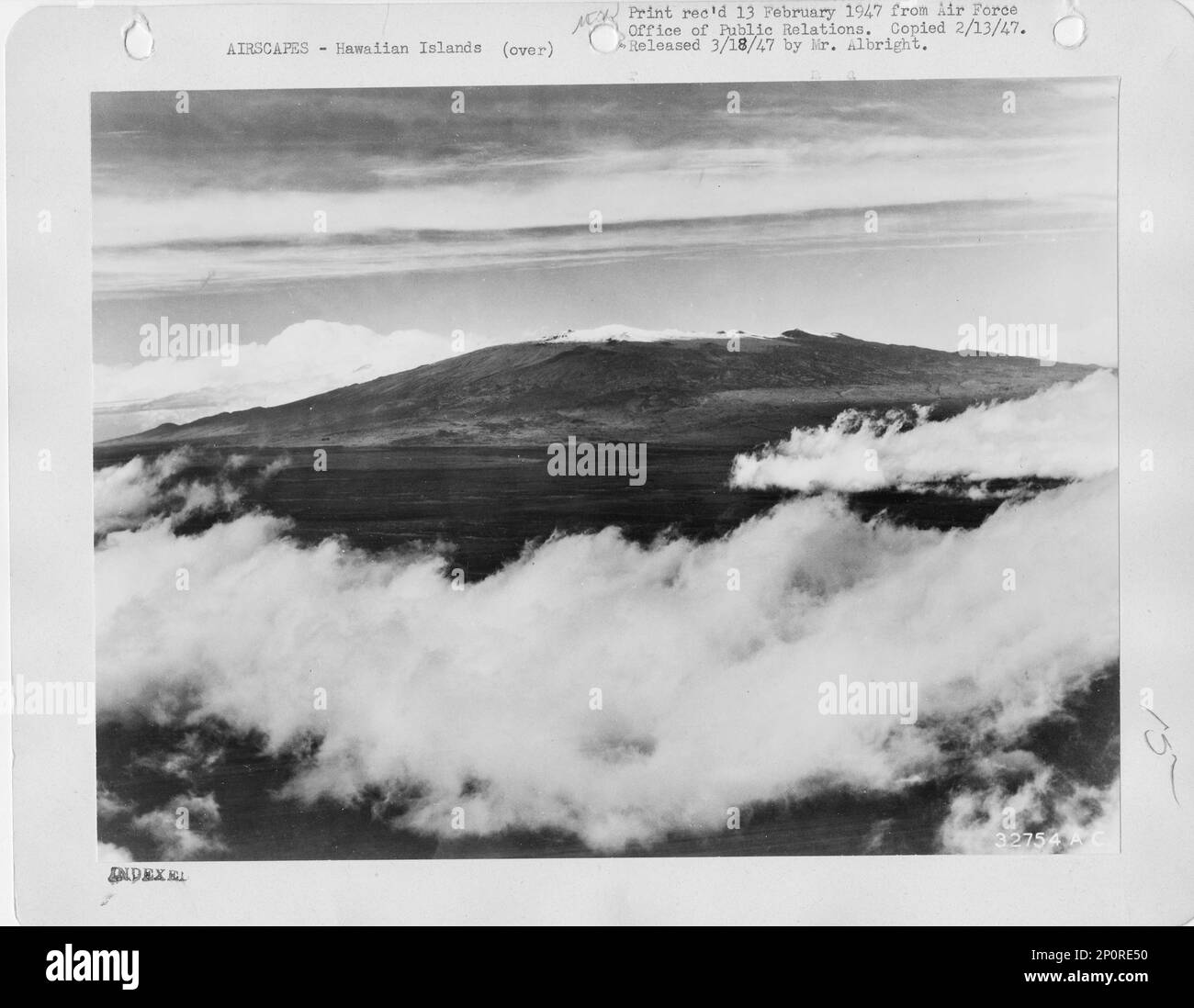 Hawaii Mauna Kea and Mauna Loa, Aerial Photograph Stock Photo Alamy