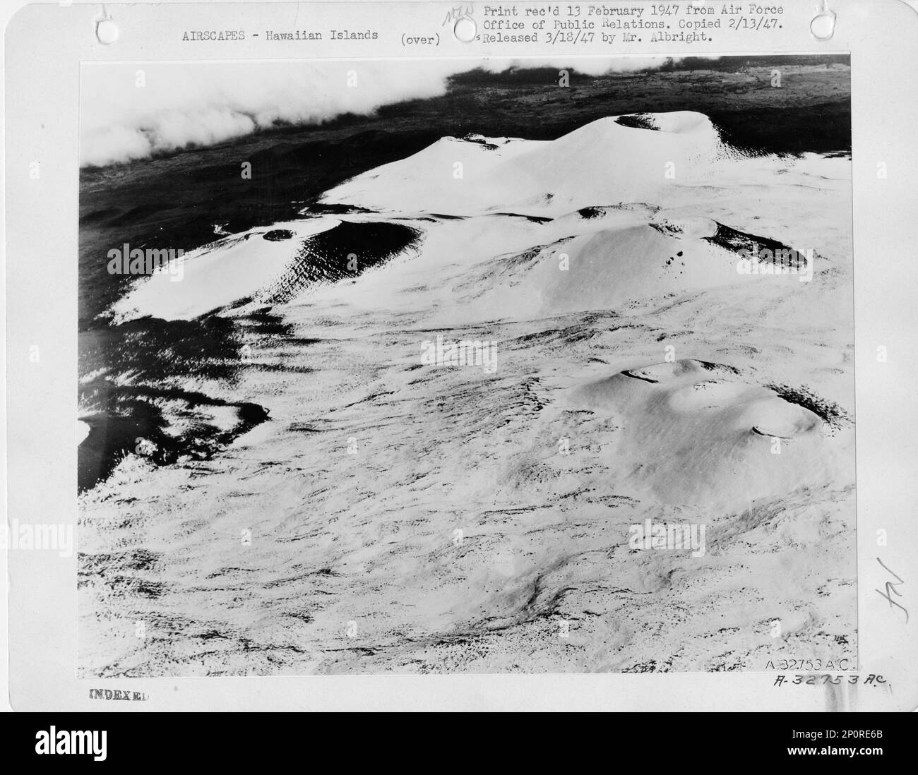 Hawaii Mauna Kea and Mauna Loa, Aerial Photograph Stock Photo Alamy