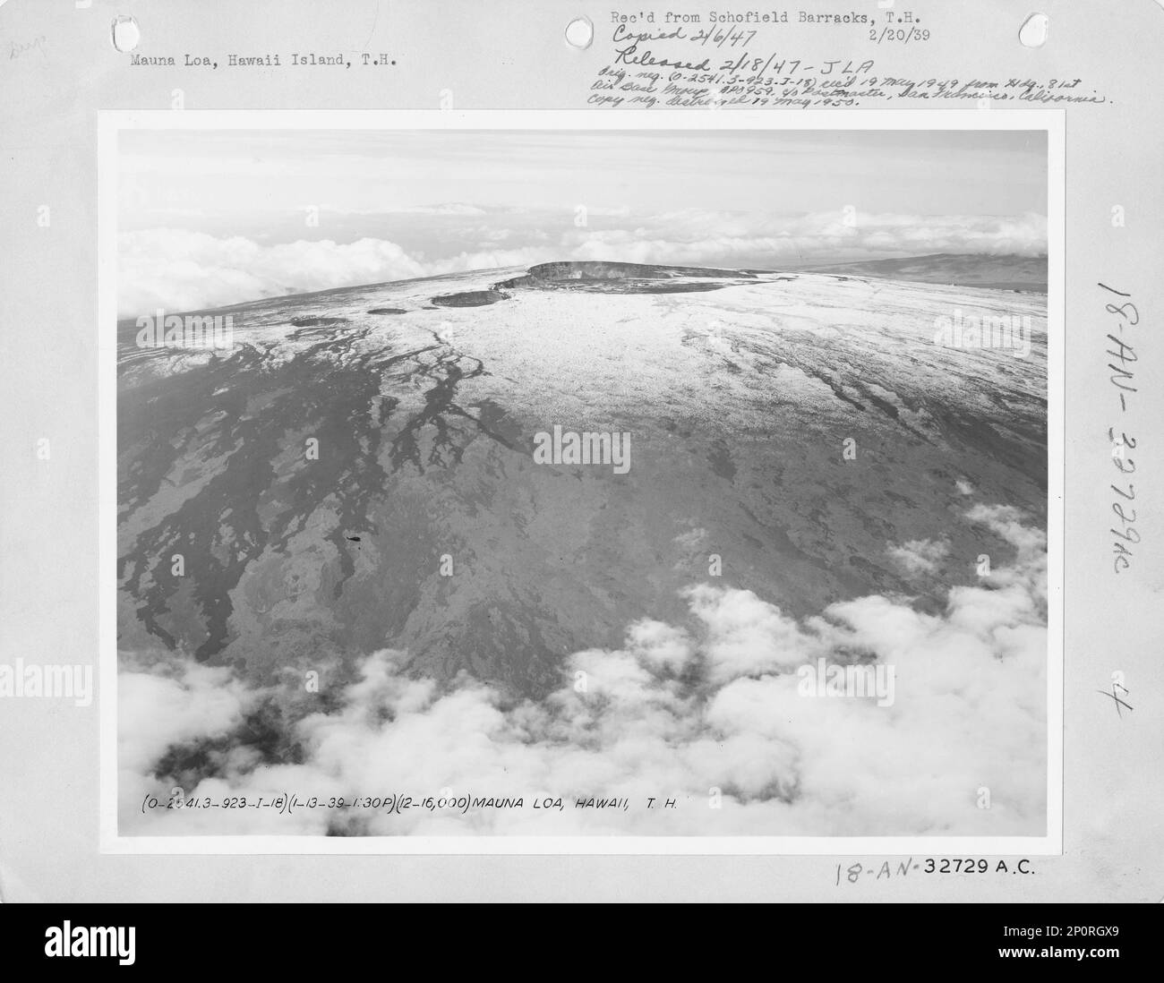 Hawaii Mauna Loa, Aerial Photograph Stock Photo Alamy
