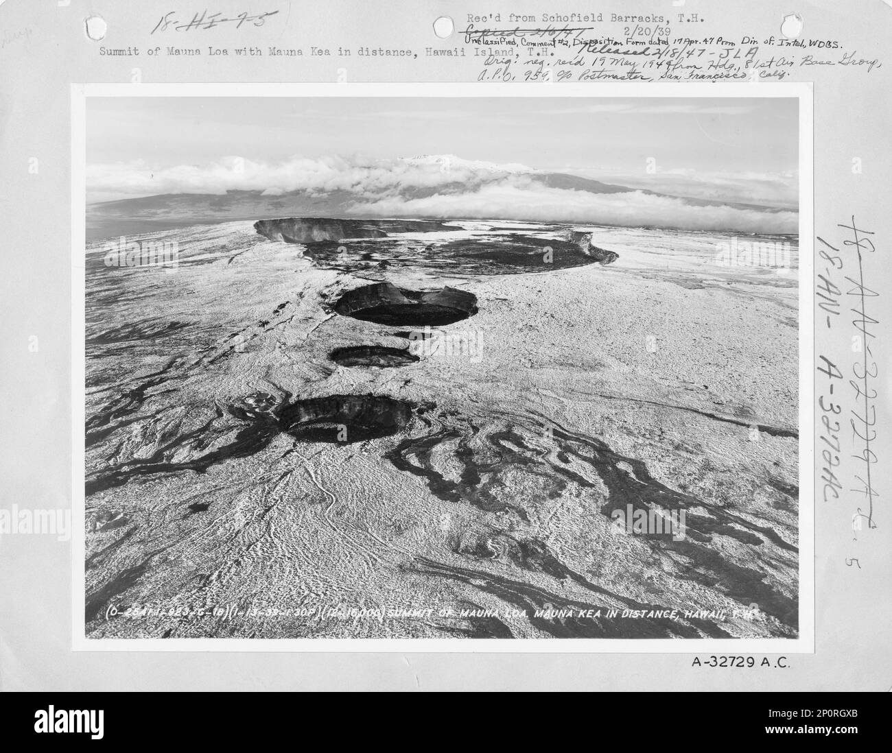 Hawaii Mauna Loa, Aerial Photograph Stock Photo Alamy