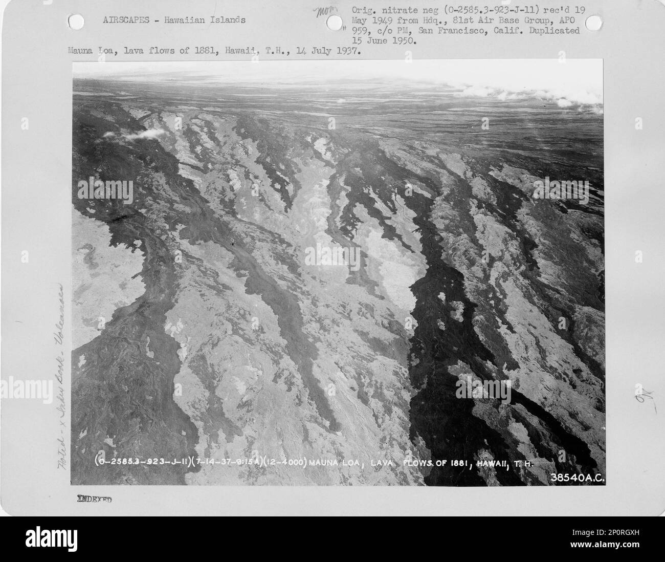 Hawaii Mauna Loa, Aerial Photograph Stock Photo Alamy