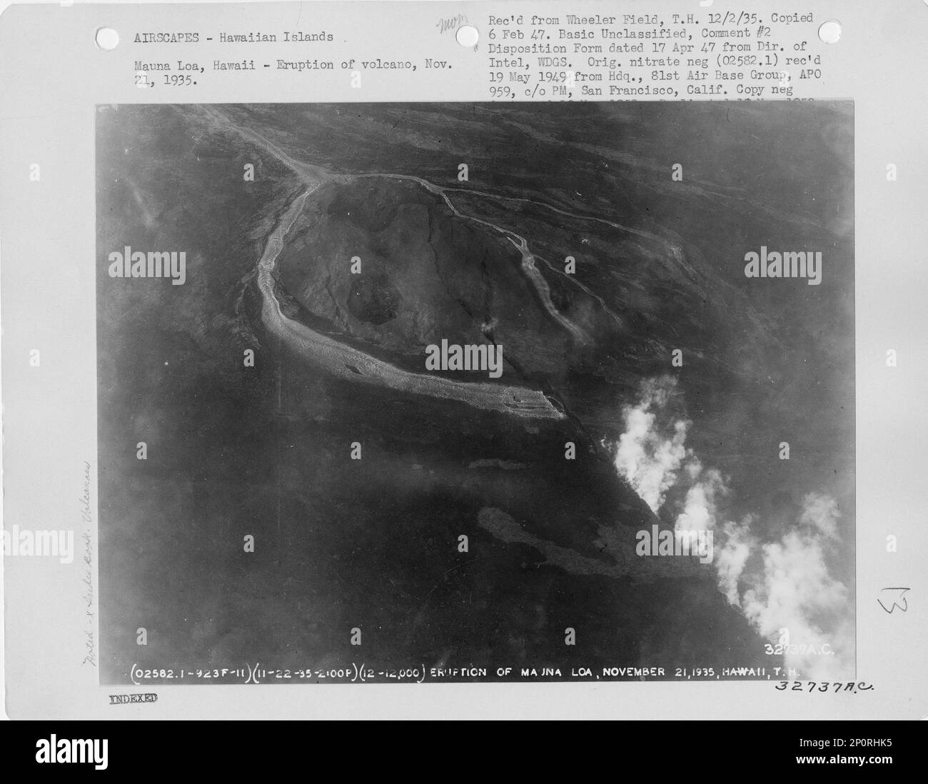 Hawaii Mauna Loa, Aerial Photograph Stock Photo Alamy