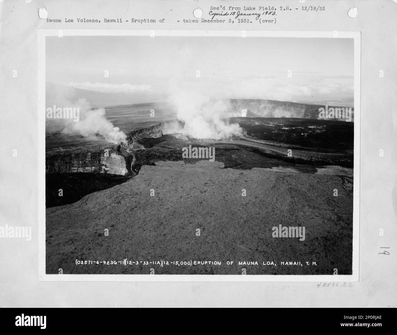 Hawaii Mauna Loa, Aerial Photograph Stock Photo Alamy