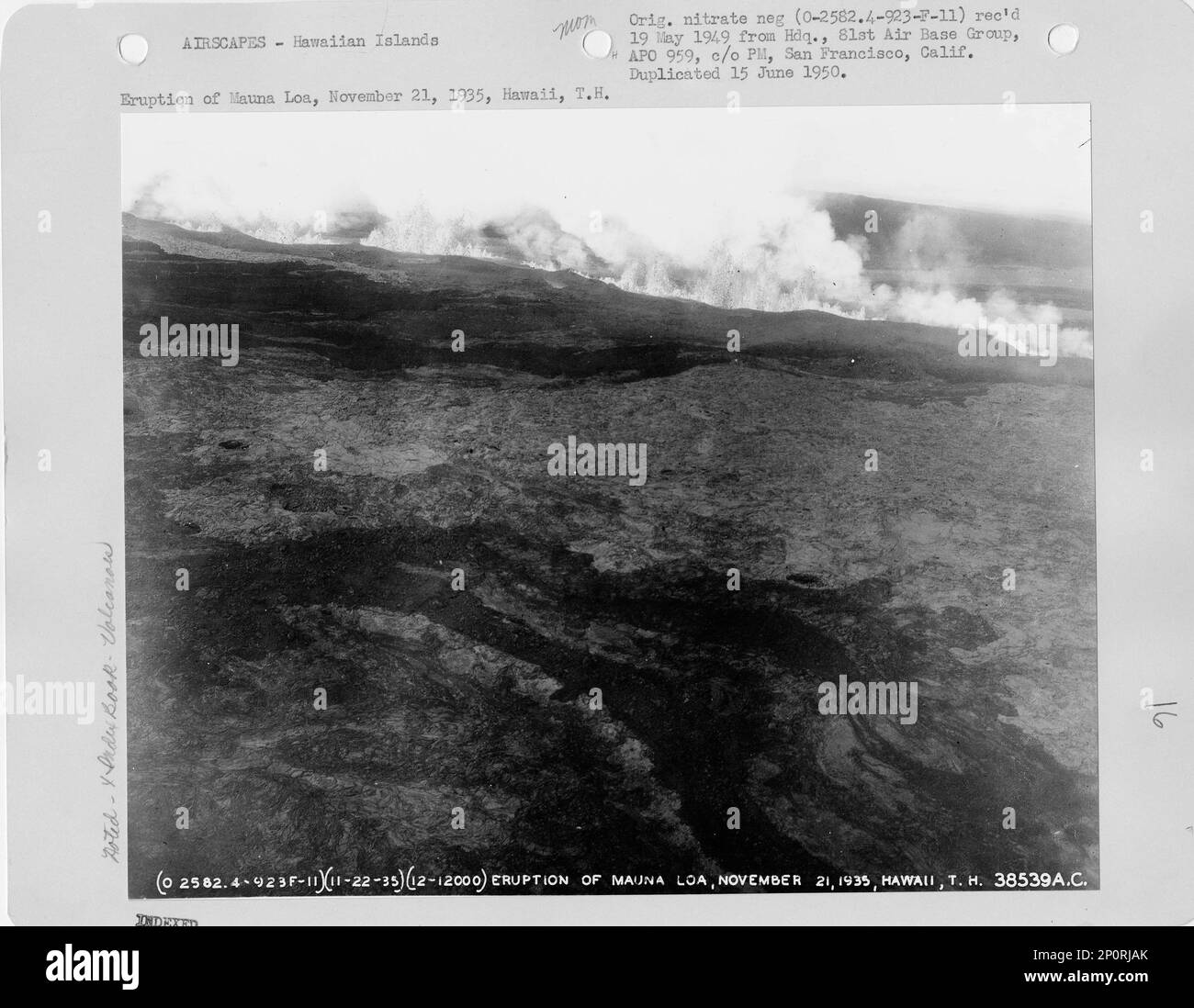 Hawaii Mauna Loa, Aerial Photograph Stock Photo Alamy