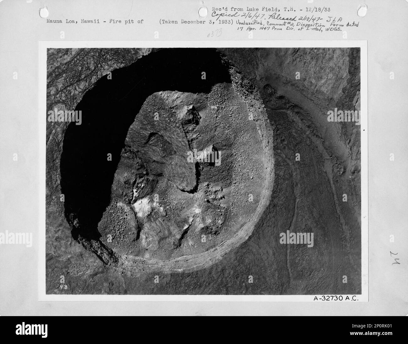 Hawaii Mauna Loa, Aerial Photograph Stock Photo Alamy