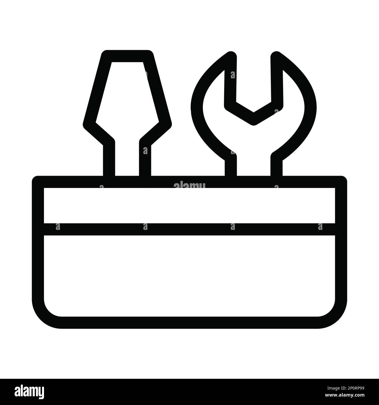 Toolbox Vector Thick Line Icon For Personal And Commercial Use Stock ...