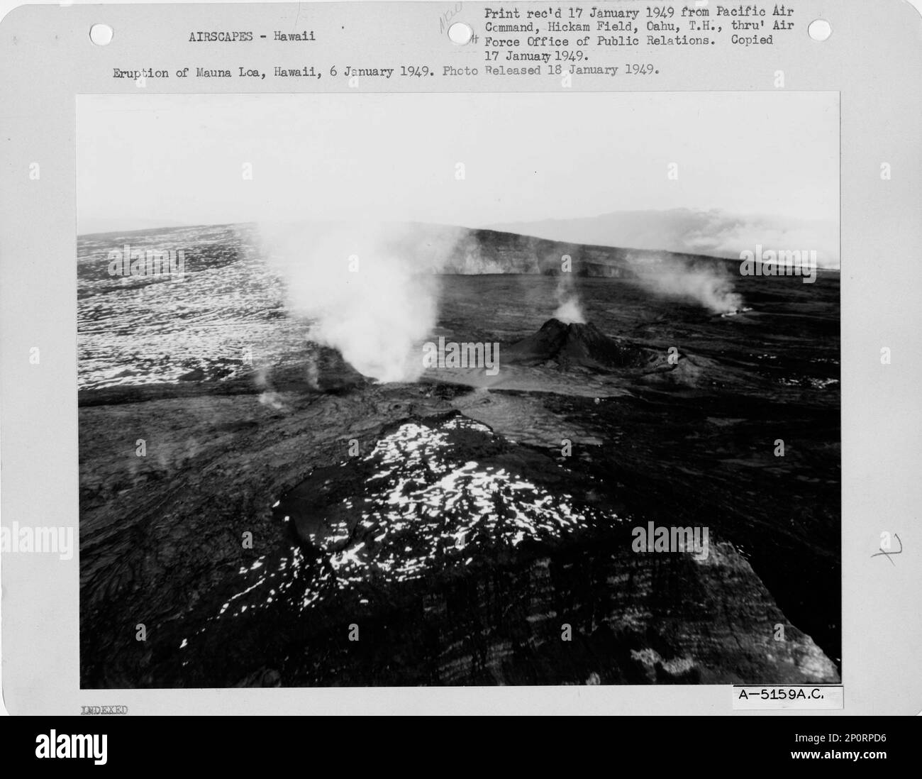 Hawaii Mauna Loa, Aerial Photograph Stock Photo Alamy