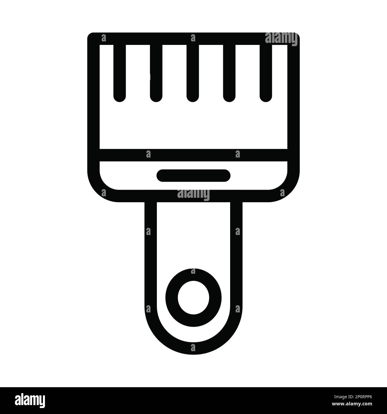 Paint Brush Vector Thick Line Icon For Personal And Commercial Use ...