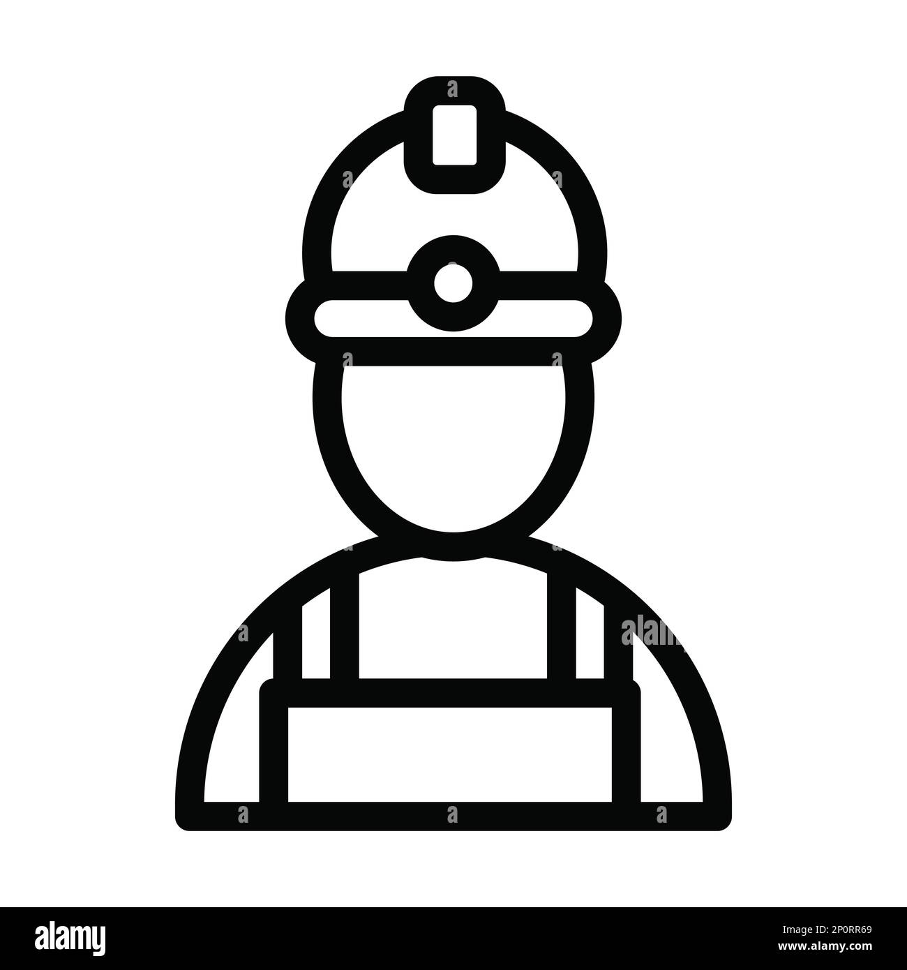 Builder Vector Thick Line Icon For Personal And Commercial Use Stock ...