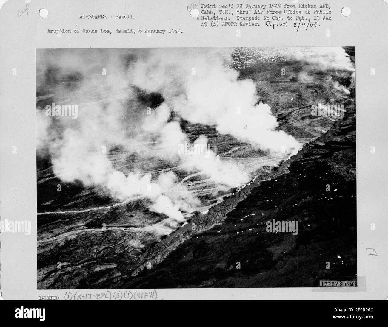 Hawaii Mauna Loa, Aerial Photograph Stock Photo Alamy