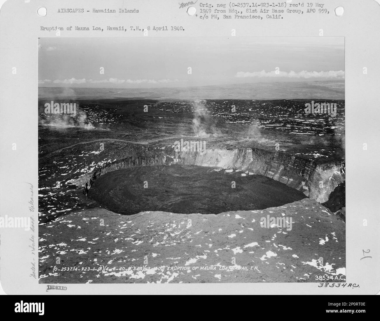 Hawaii Mauna Loa, Aerial Photograph Stock Photo Alamy