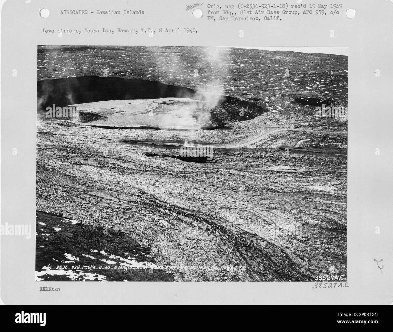 Hawaii Mauna Loa, Aerial Photograph Stock Photo Alamy