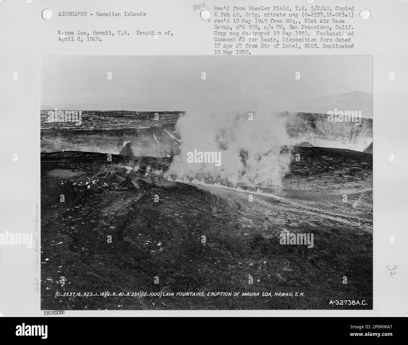 Hawaii Mauna Loa, Aerial Photograph Stock Photo Alamy