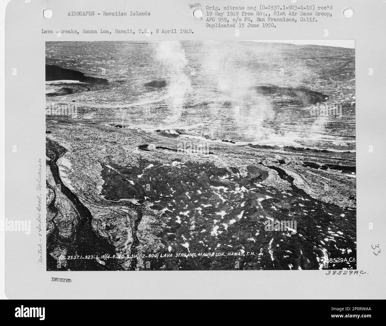 Hawaii Mauna Loa, Aerial Photograph Stock Photo Alamy