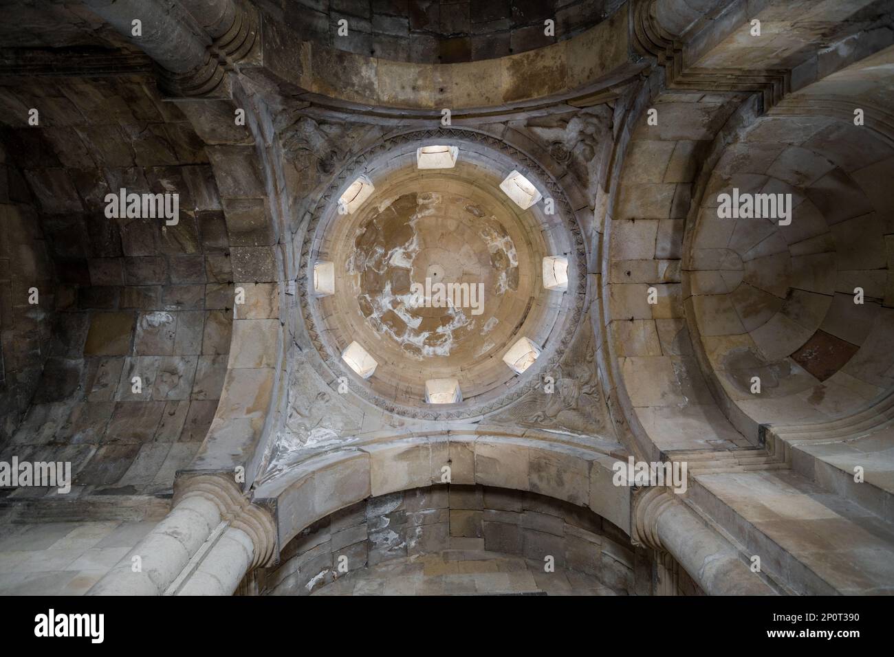 Interior of Surb Astvatsatsin Church (1321) near Areni village in Vayots Dzor province, Armenia Stock Photo