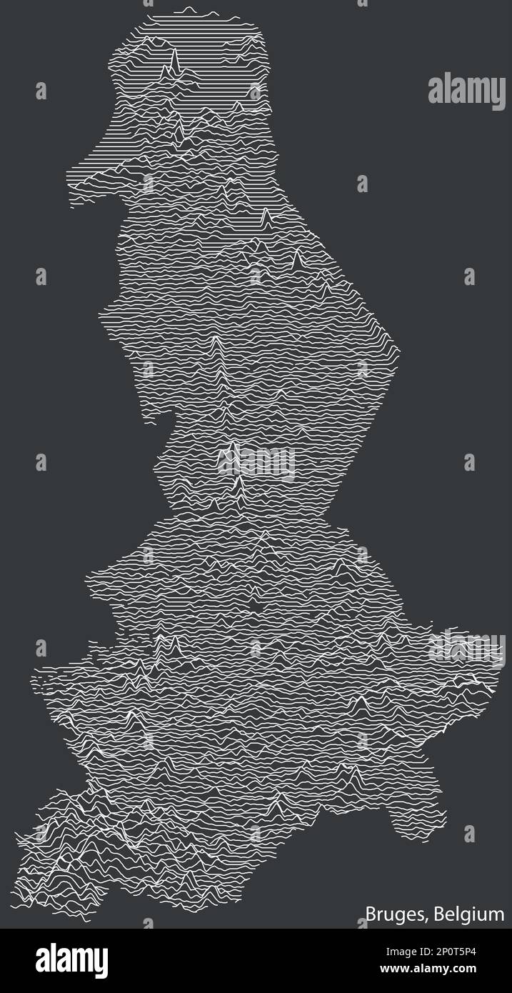 Topographic relief map of BRUGES, BELGIUM Stock Vector Image & Art Alamy
