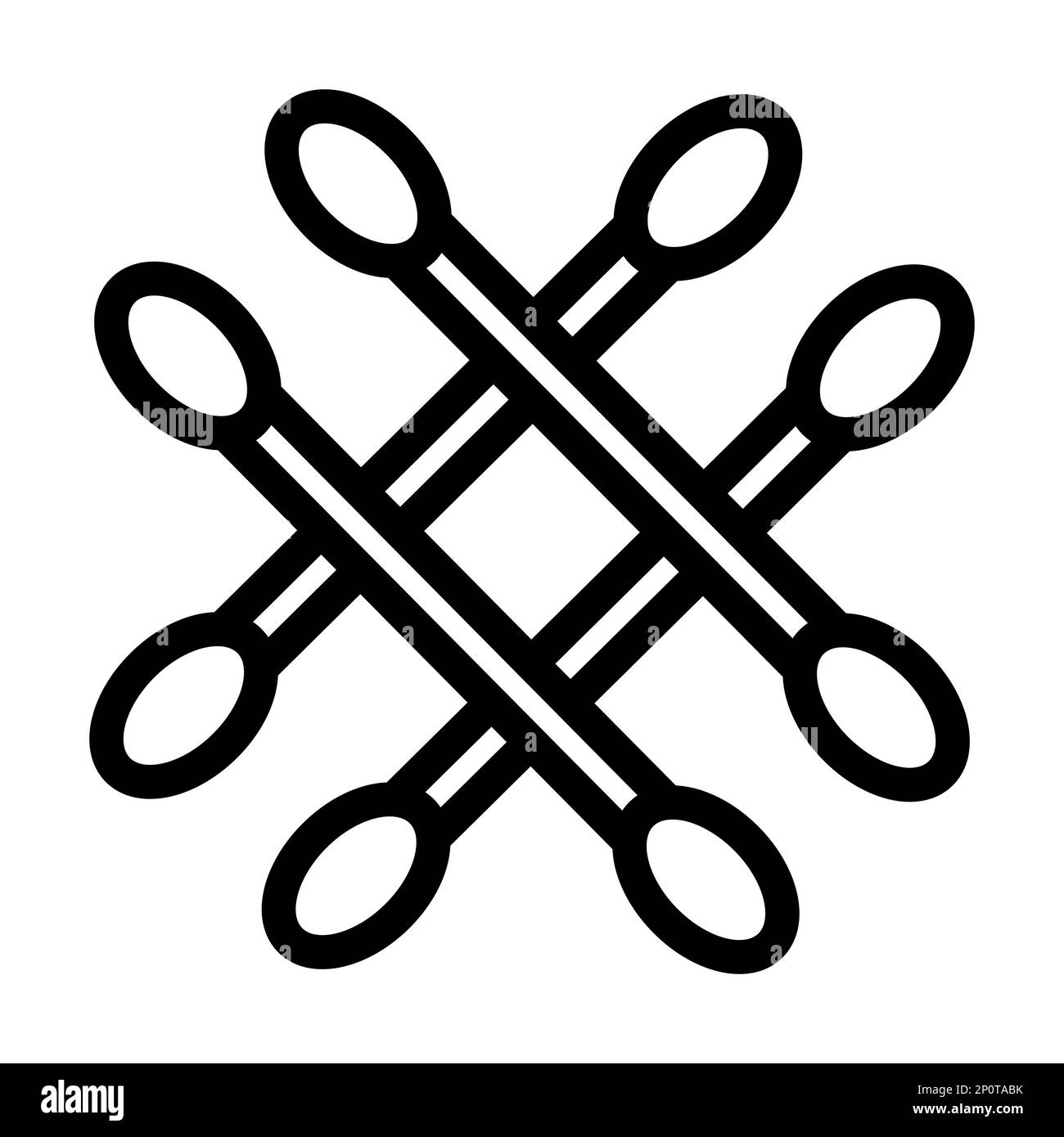 Cotton Swab Thick Line Icon For Personal And Commercial Use Stock Photo Alamy