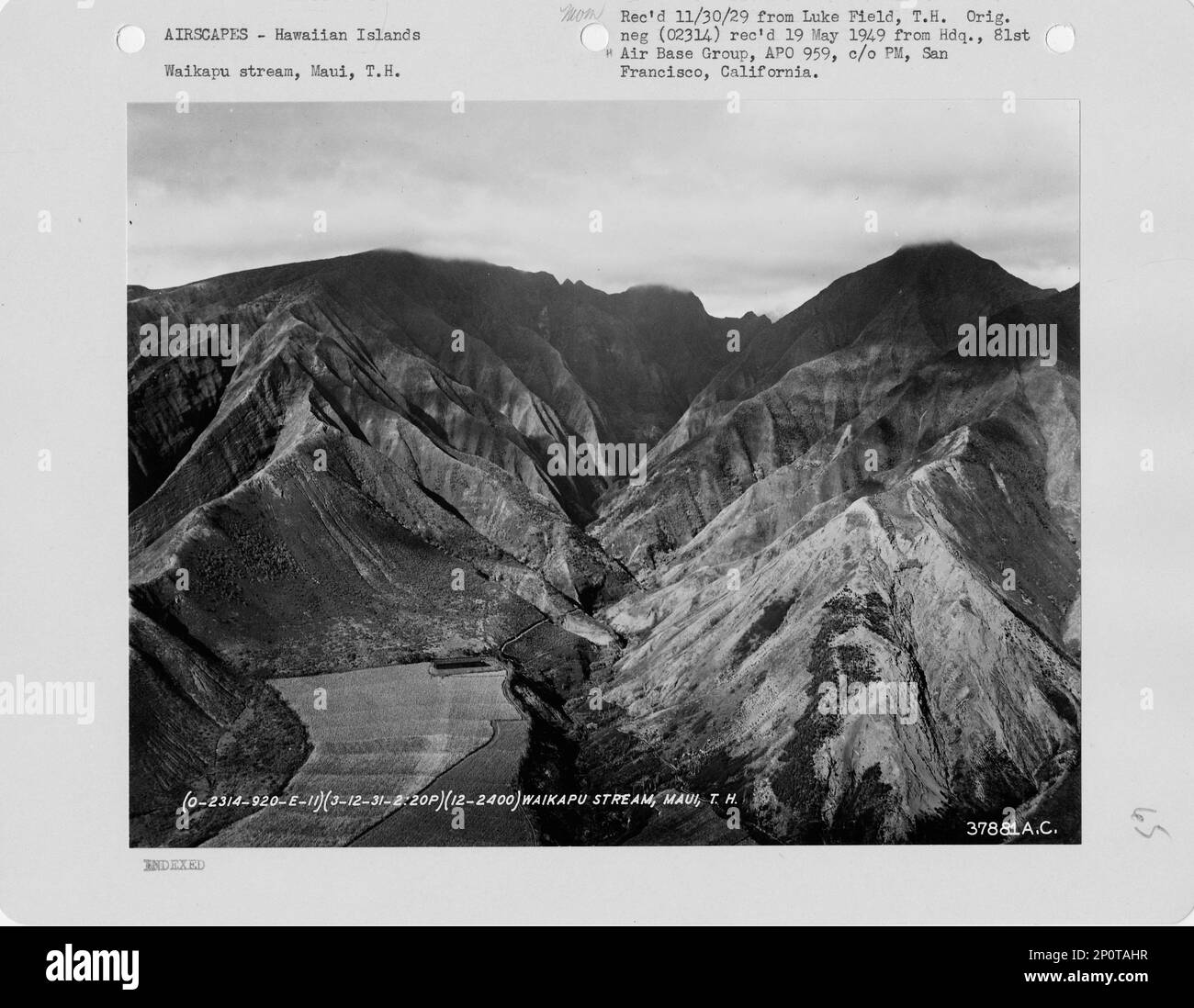 Hawaii Maui, Aerial Photograph Stock Photo Alamy