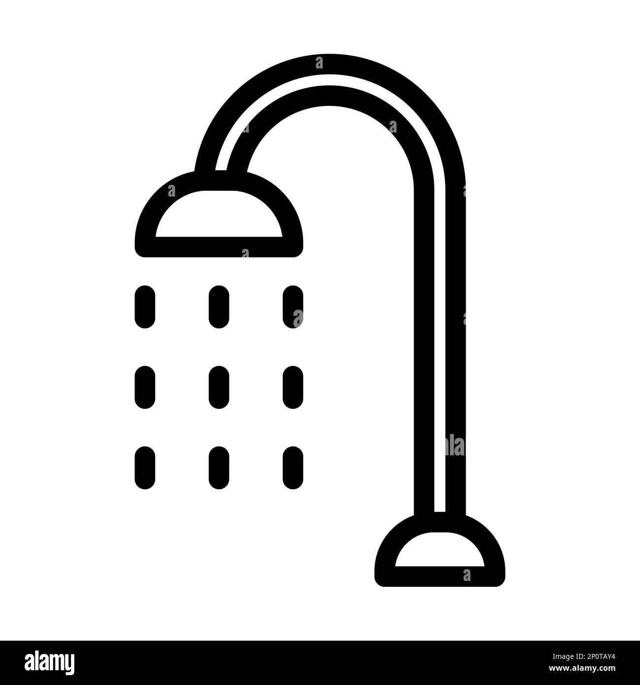 Shower Thick Line Icon For Personal And Commercial Use Stock Photo - Alamy