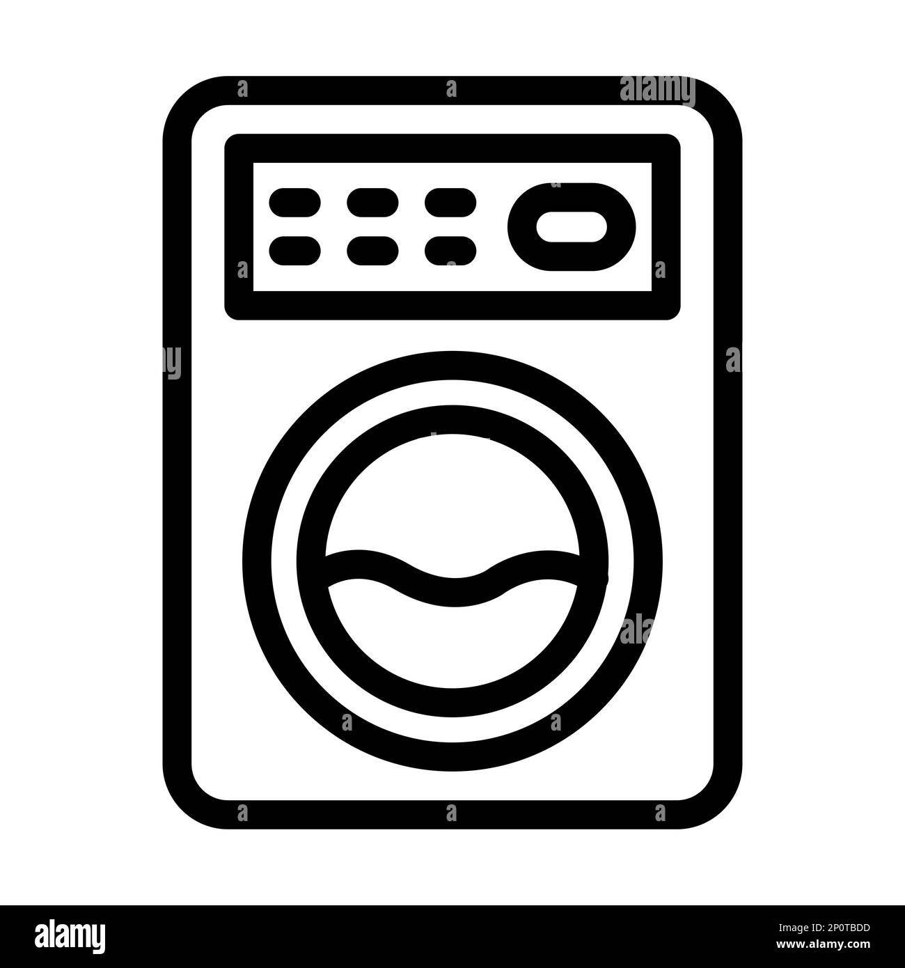 Washing Machine Thick Line Icon For Personal And Commercial Use Stock ...