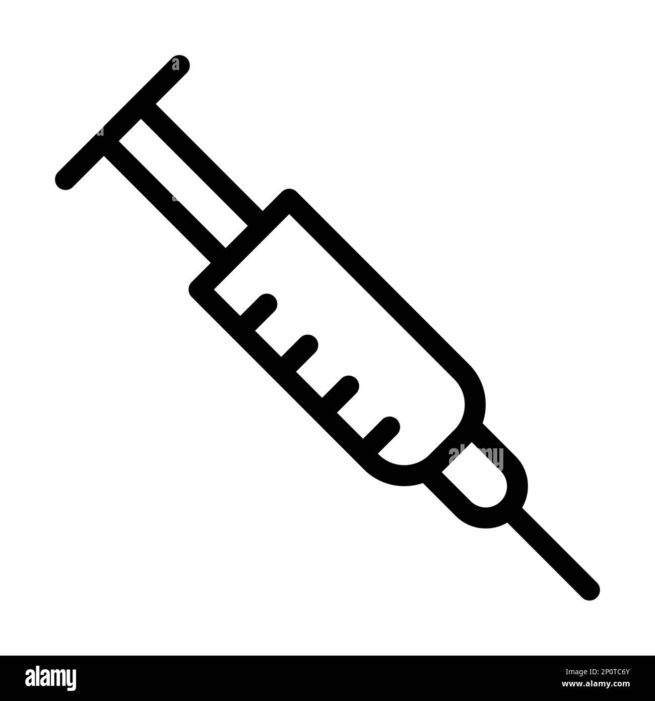 Syringe Vector Thick Line Icon For Personal And Commercial Use Stock ...