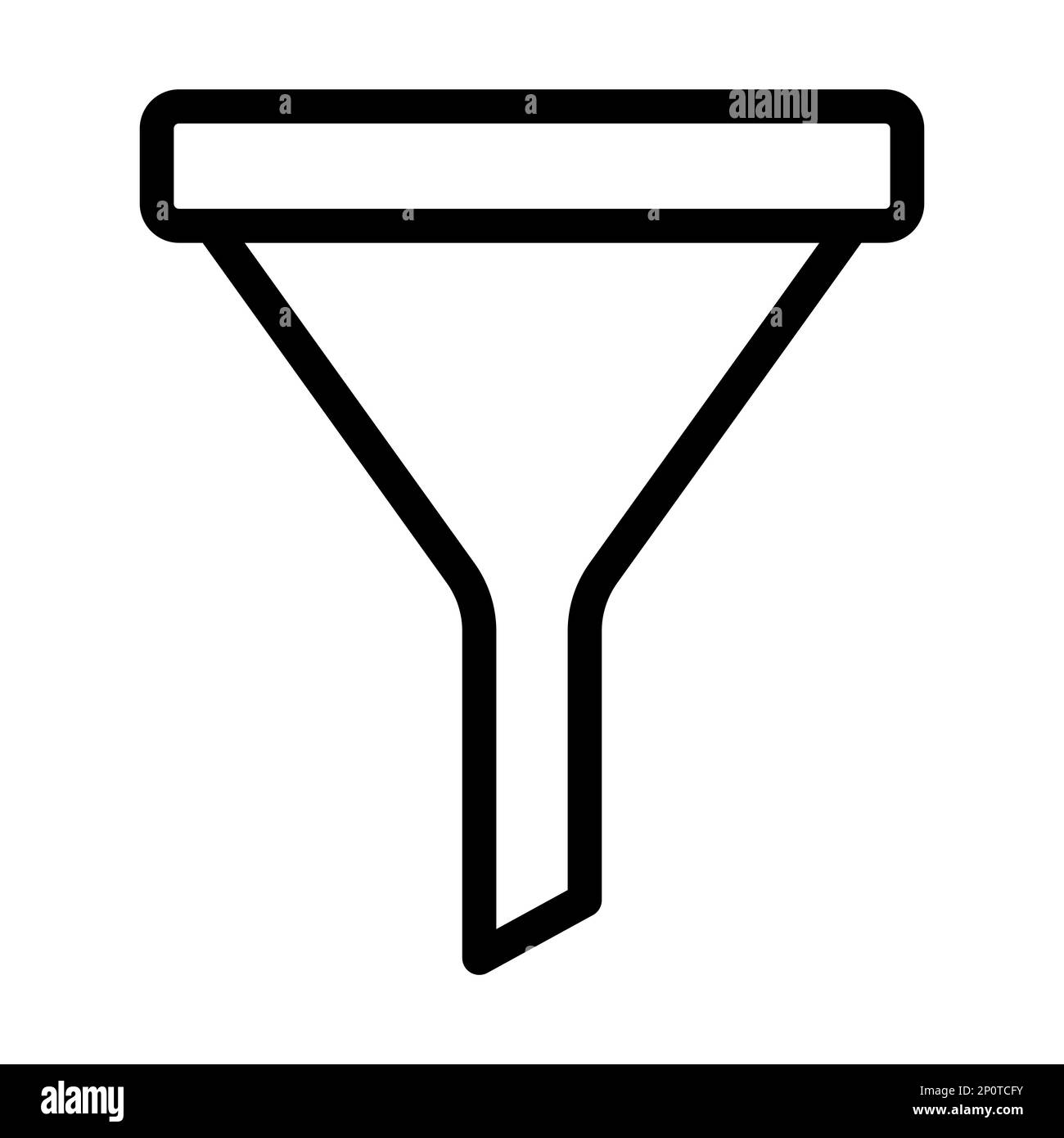 Funnel Vector Thick Line Icon For Personal And Commercial Use. Stock Photo