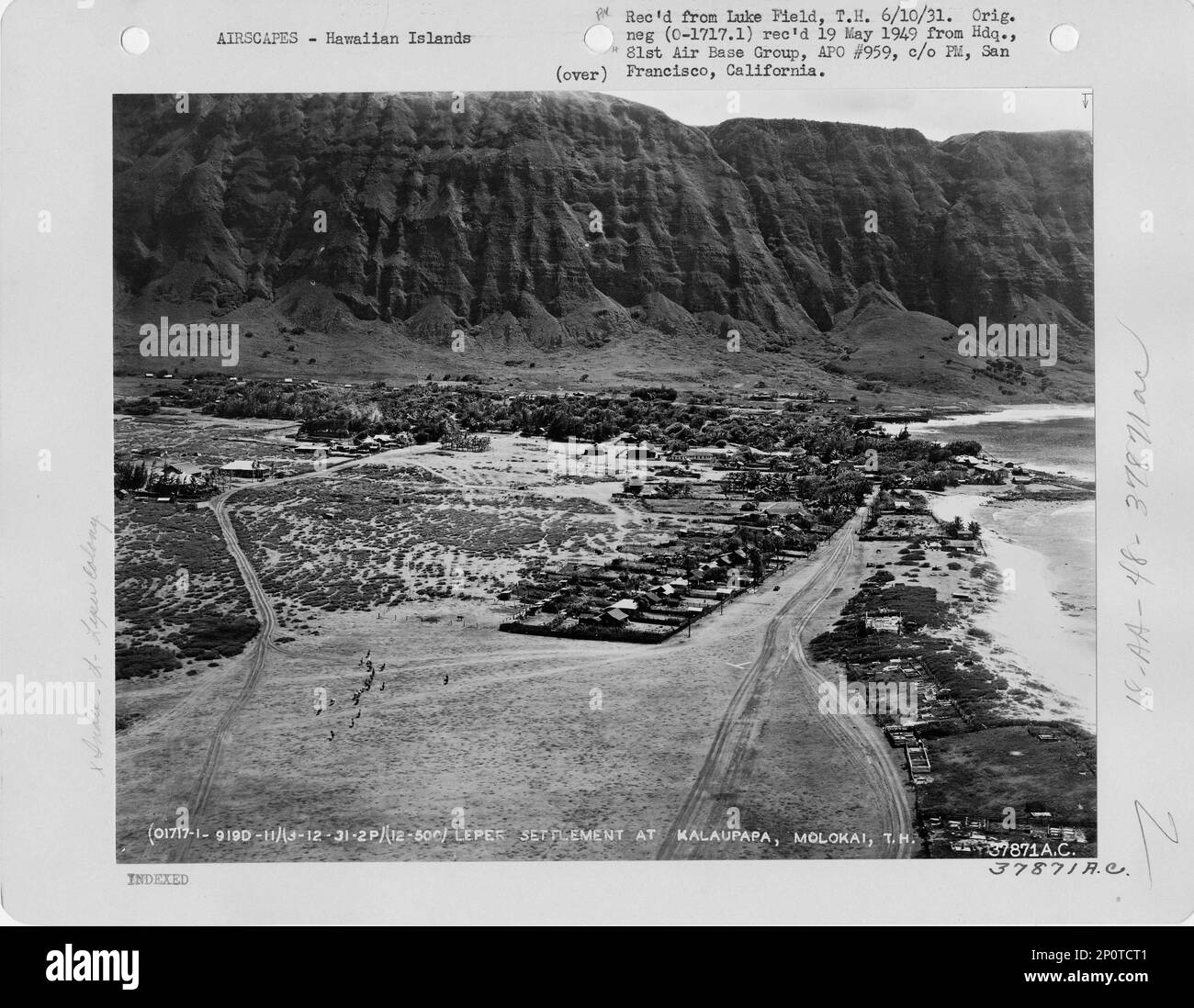 Hawaii Molokai Island, Aerial Photograph Stock Photo Alamy