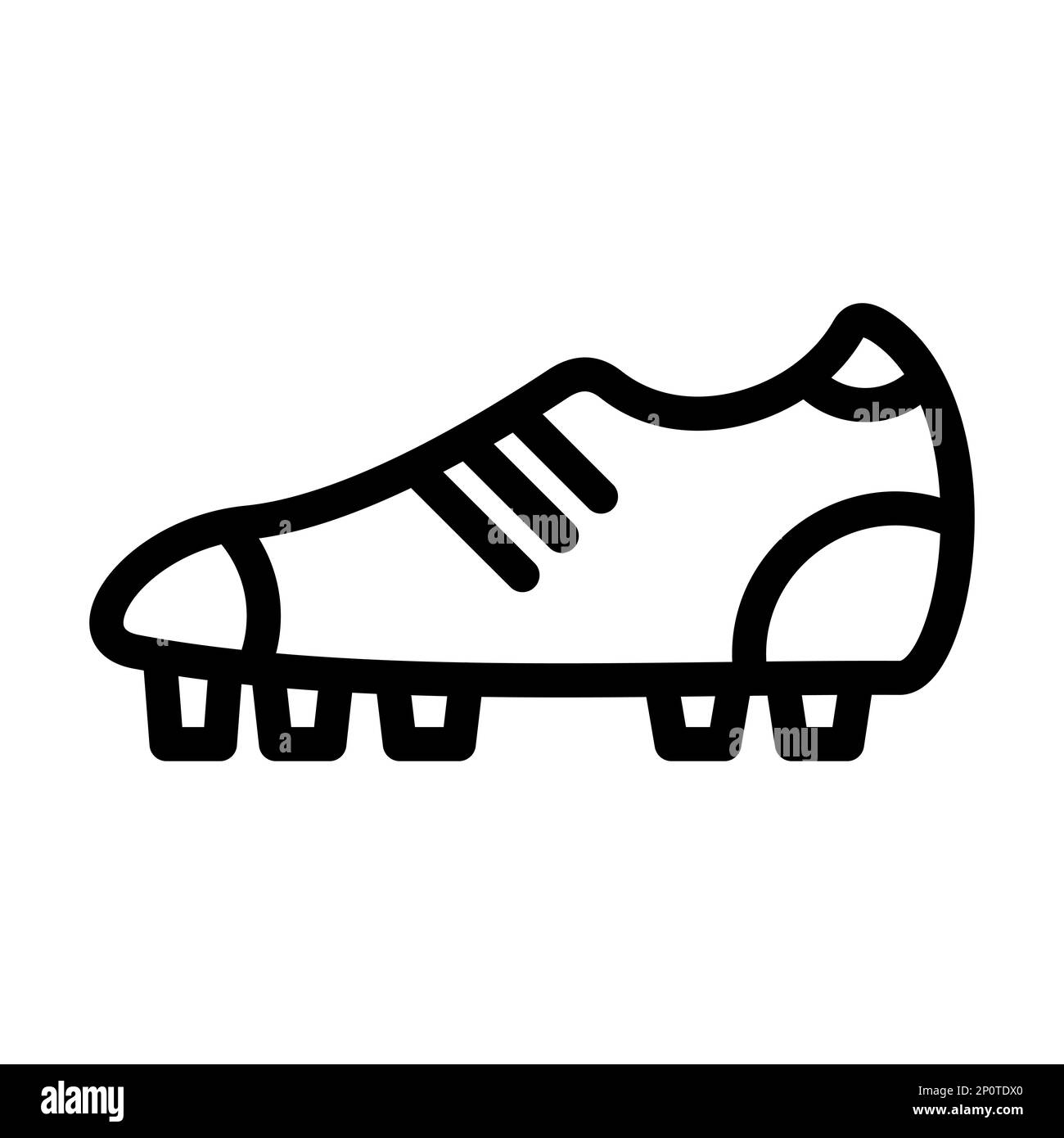 Football Boots Vector Thick Line Icon For Personal And Commercial Use. Stock Photo