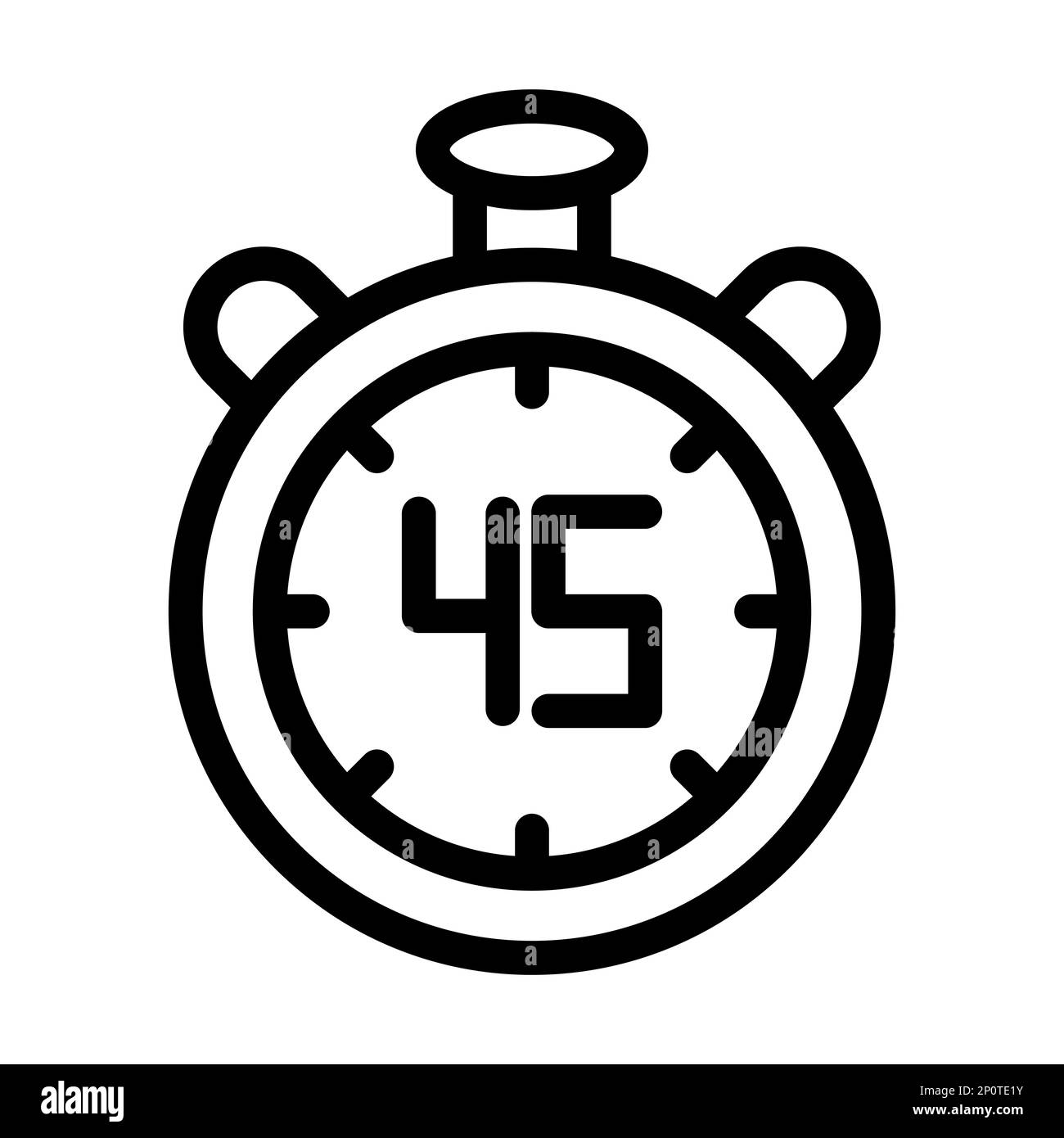 Half Time Vector Thick Line Icon For Personal And Commercial Use Stock ...