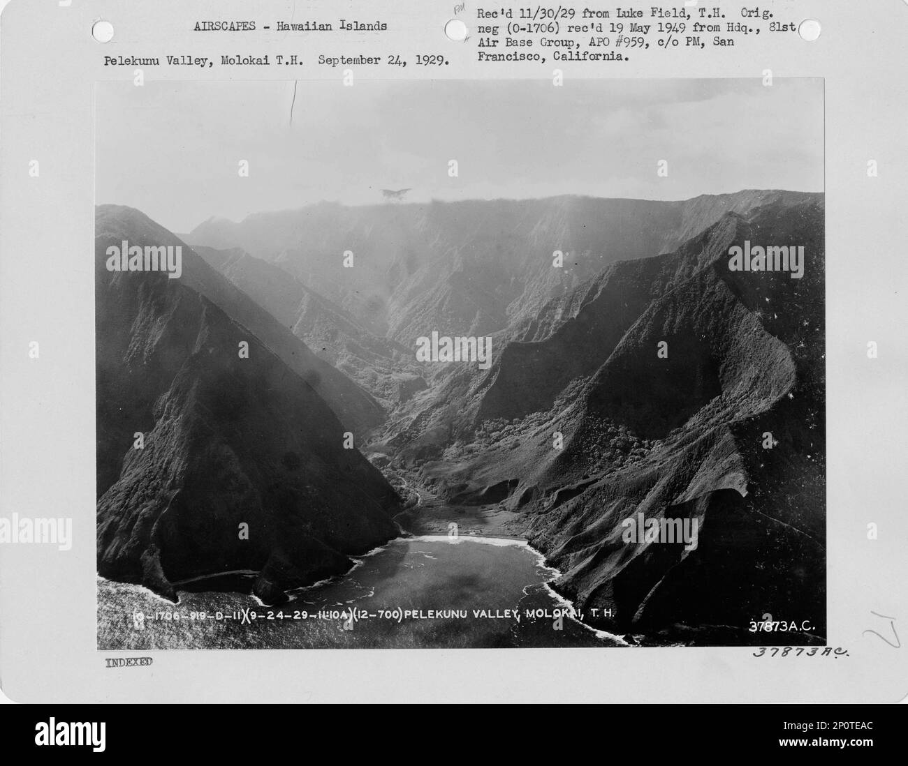 Hawaii Molokai Island, Aerial Photograph Stock Photo Alamy